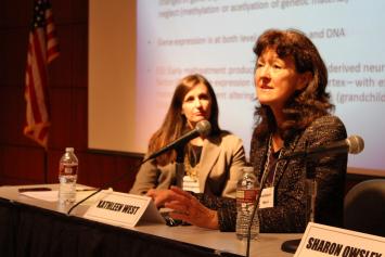 Kathleen West participates in a panel on linking defendants to services at Community Justice 2014.