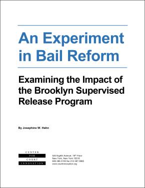 cover page an experiment in bail reform
