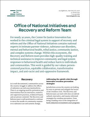 An image of a document of text with header "Office of National Initiatives and Recovery and Reform Team"
