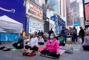 Community First event in Times Square 
