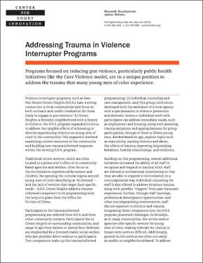 Trauma in Violence Interrupter Programs