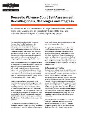 Domestic Violence Court Self-Assessment