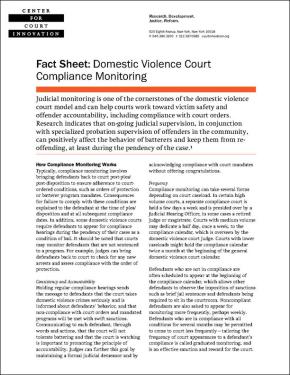 Fact Sheet: Domestic Violence Court Compliance Monitoring