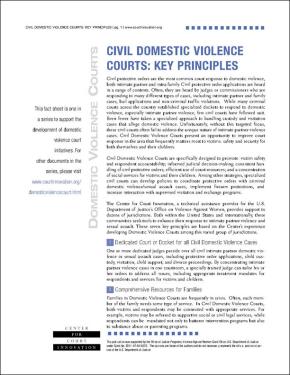 Civil Domestic Violence Courts