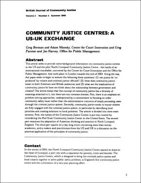 Community Justice Centers