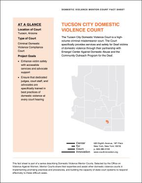 Domestic Violence Mentor Court Fact Sheet: Tucson, Arizona Cover