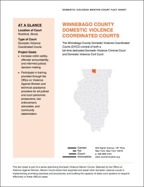 Domestic Violence Mentor Court Fact Sheet: Winnebago County, Illinois Cover