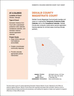 Domestic Violence Mentor Court Fact Sheet: DeKalb Cover
