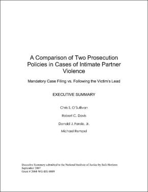 Comparison of Two Prosecution Policies: Executive Summary 