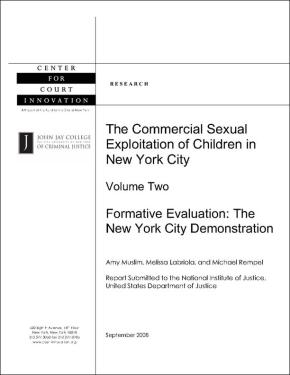 Commercial Sexual Exploitation of Children in NYC: Vol 2