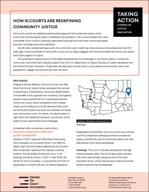 Taking Action: How 10 Courts are Redefining Community Justice COVER