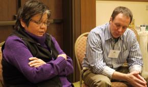Anna Jack, peacemaker administrator with the Colville Tribes, and  Brett Taylor of the Center for Court Innovation.