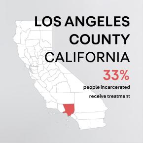 33 percent of the people incarcerated receive some kind of mental health treatment in LA County