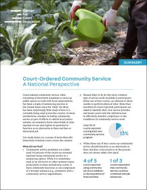 Community Service Report Summary Cover