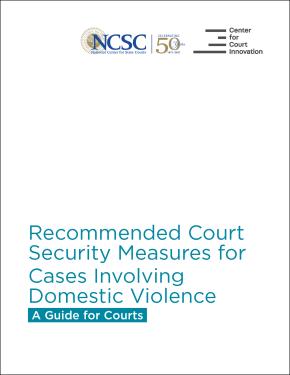 Text reading: "Recommended Court Security Measures for Cases Involving Domestic Violence"
