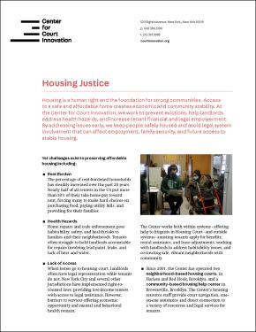 Housing Justice Fact Sheet Cover Image