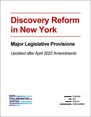 Discovery Reform in New York Cover