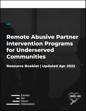 Click to download our publication: Remote Abusive Partner Intervention Programs for Underserved Communities
