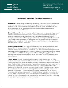 Treatment Court and Technical Assistance Information Sheet COVER 
